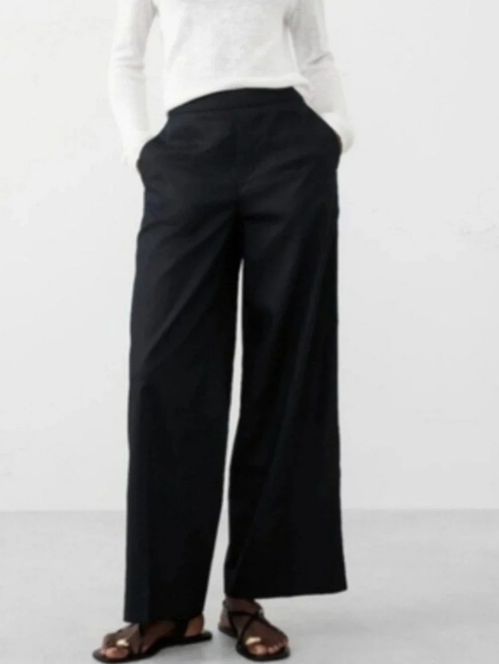 Banana Republic Hayden Wide Leg Linen Blend Trouser Pant Size XXL Quiet Luxury